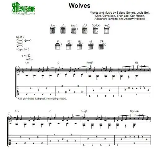 eddie - wolves吉他谱