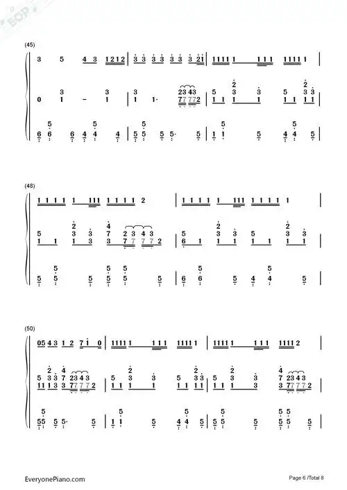 爷爷泡的茶-周杰伦双手简谱预览6-钢琴谱文件(五线谱,双手简谱,数字谱