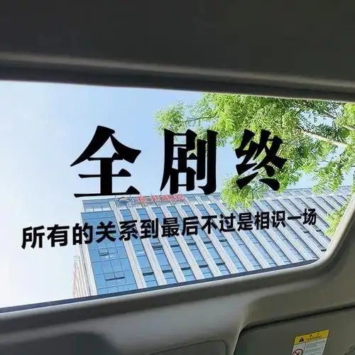 车贴创意个性文字网红汽车贴纸天窗贴 全剧终到此为止50cm白色【图片