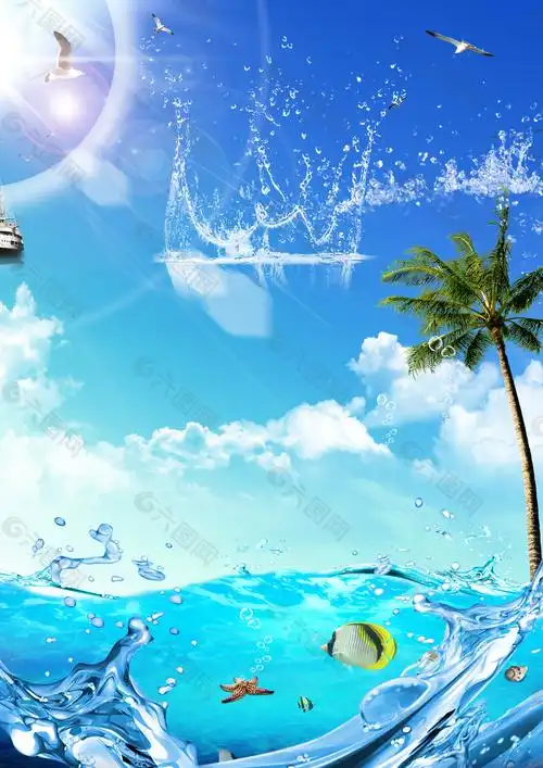 夏季促销海报背景素材背景素材免费下载(图片编号:9287367)-六图网