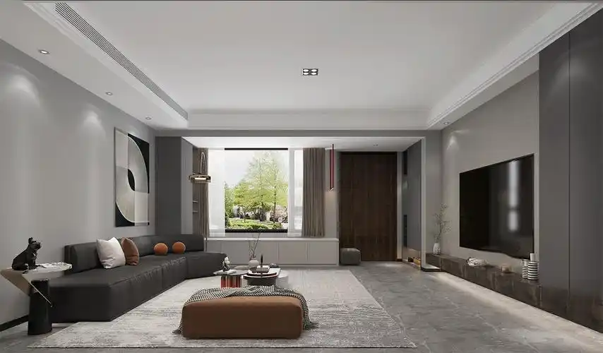 松江区佘山珑原200平现代极简风格独栋别墅装修效果图