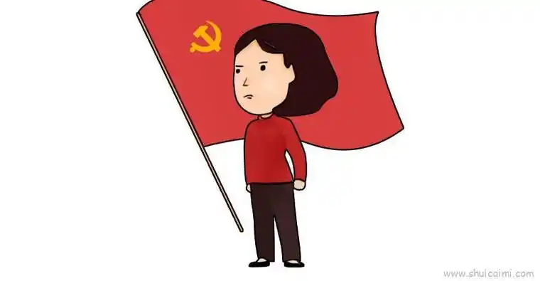 红色军人怎么画简笔画