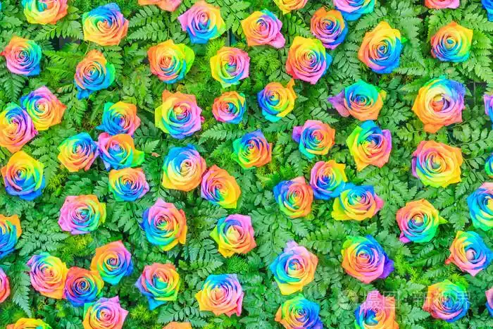 美丽的七彩花朵