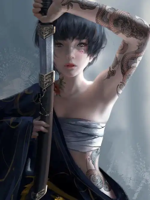 wlop鬼刀小绿高清无水印4k壁纸头像