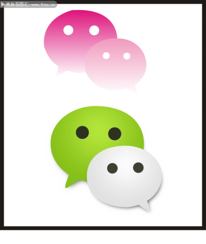 微信标志矢量-杂类图标-百图汇素材网