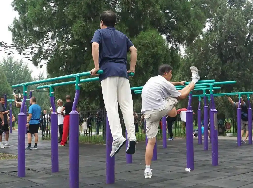 北京运动图鉴,不只有公园大爷_单杠_老年人_鞭子
