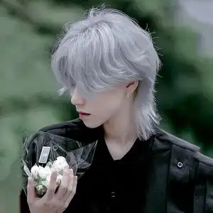 7616人付款淘宝狼尾假发男短发男士日系奶奶灰武士头