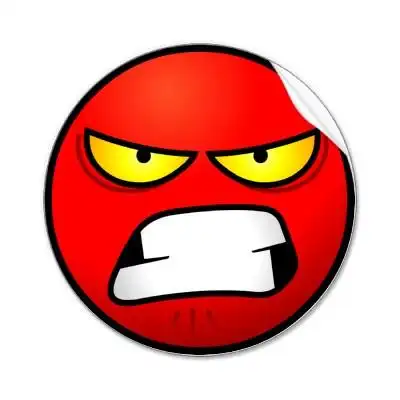 angry face emoticon