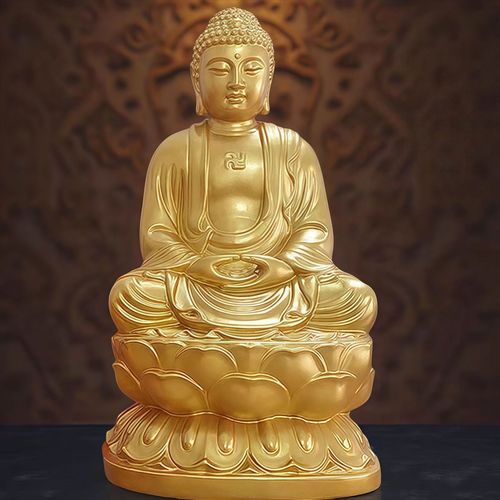 阿弥陀佛大日如来佛祖释迦牟尼守护佛守护摆件金身供奉客厅神像