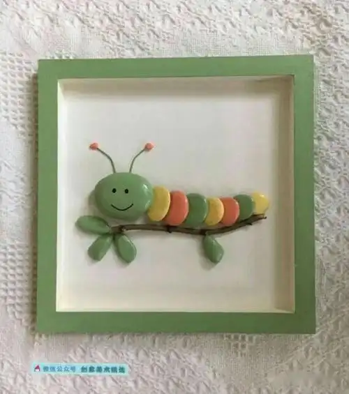 想象力十足的石头拼贴画作品!_进行