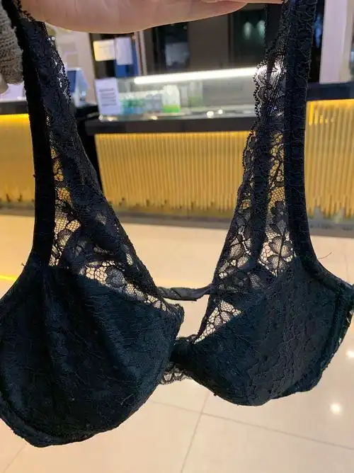 法式女士薄款钢托文胸大胸显小大码36c透明文胸