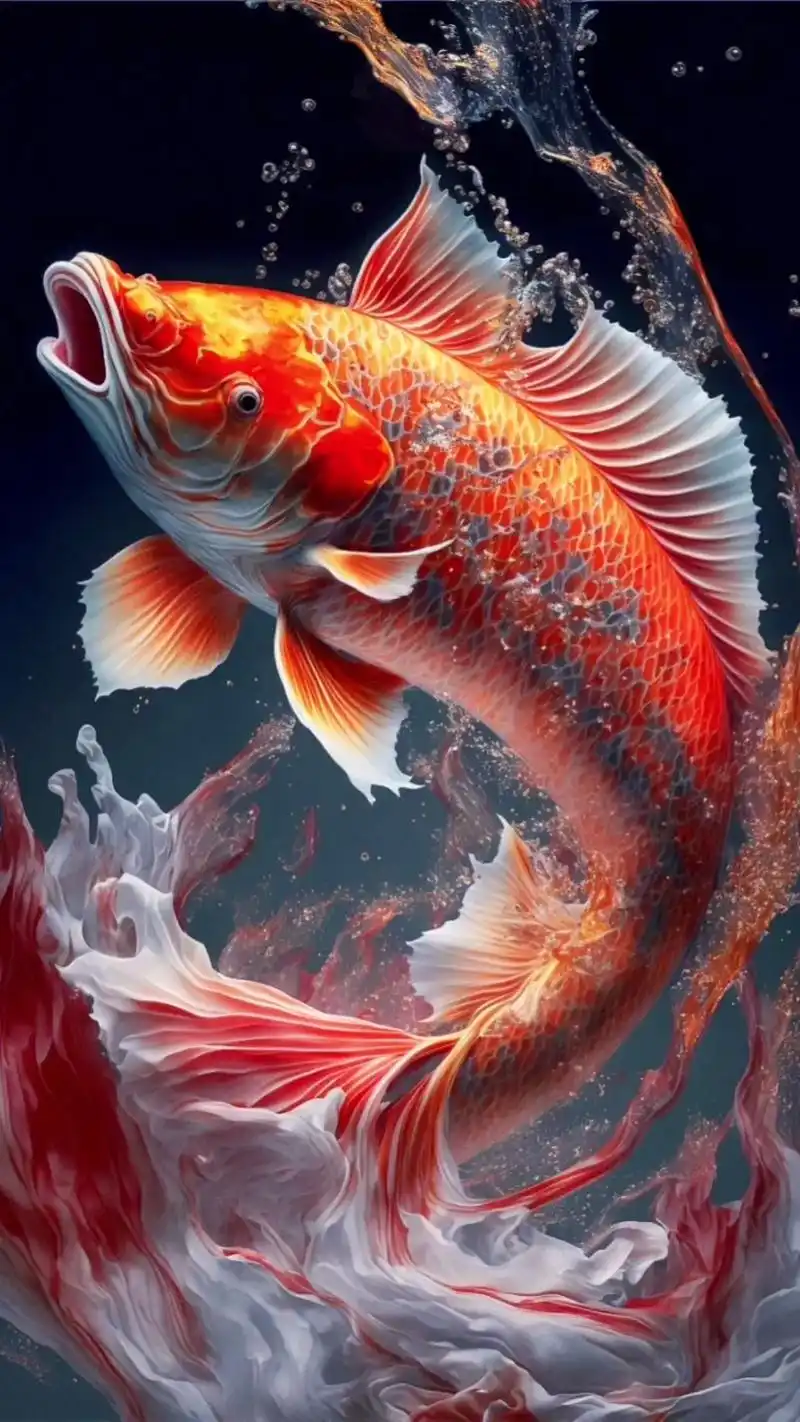 鲤鱼跃龙门,鸿运当头到#抖音图文来了 #手机壁纸 #见者好运 - 抖音