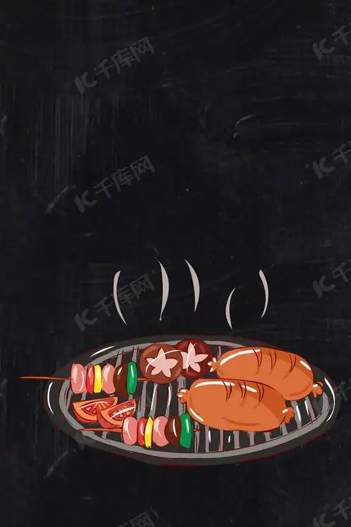 烧烤菜单黑色大气 创意h5背景素材背景图片免费下载-千库网