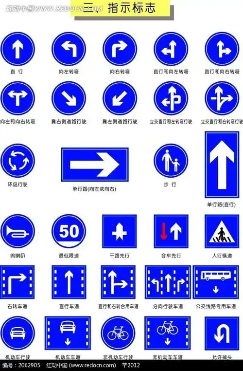 路牌-指路标志_公共标志_红动手机版