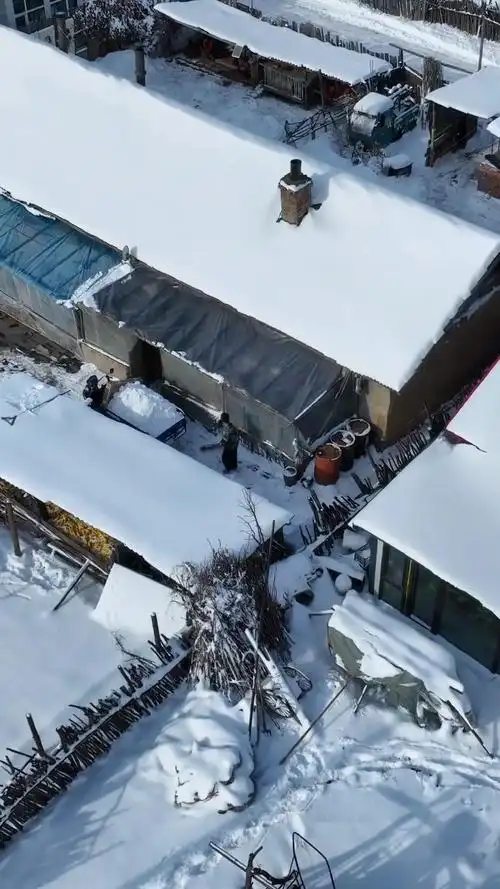 雪后村庄 乡愁记忆 这个冬天一定要去东北 东北农村 农村雪景-度