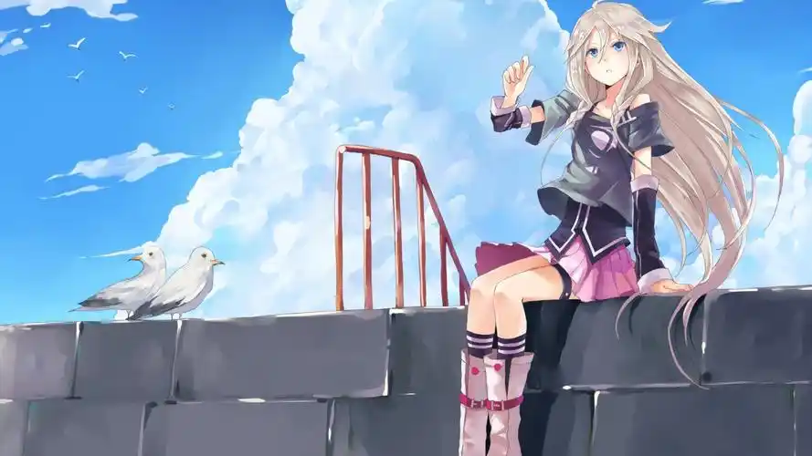 ia (vocaloid),pigeons,clouds,壁纸,高清壁纸动漫,vocaloid,人物,ia