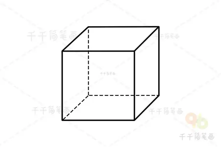 正方体简笔画