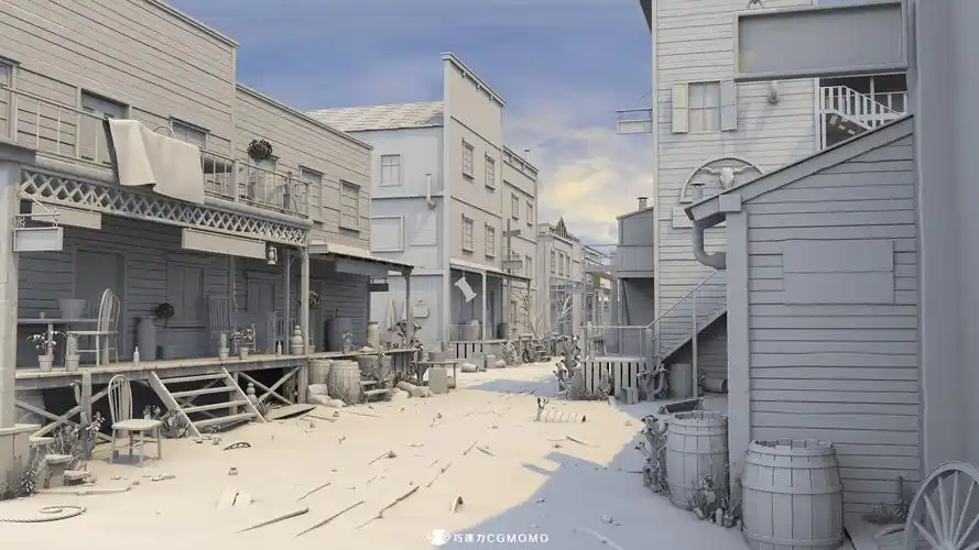 巧课力cgmomo模型班线下十一期场景作业(白模)