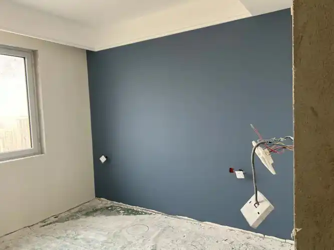 电视背景墙刷的立邦伦敦雾,是师傅现场调的,是不是翻车了?