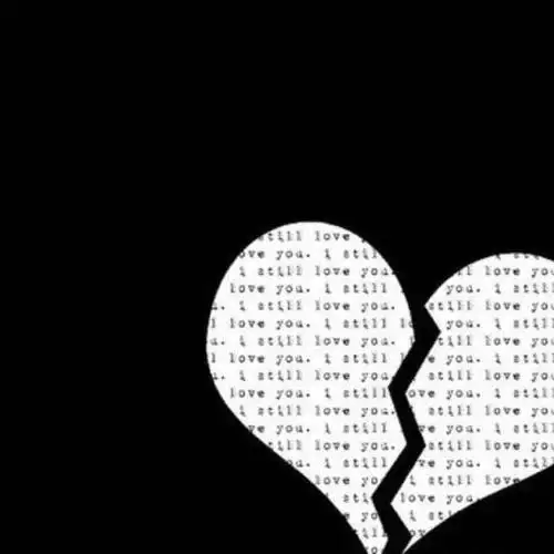 这个图心碎了却带有文字 i still love you 我还爱你 .什么意思?