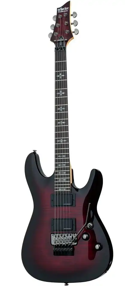 schecter斯科特 demon-6 fr 重金属风格电吉他 穿体双摇可选 左轮