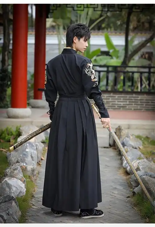 古风仙气汉服男侠客古装夏季初中学生班服表演服剑客公子大码套装多款