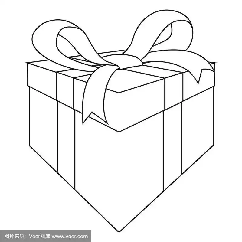 礼物盒子.轮廓图