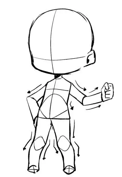 十字辅助线向下画一点看起来更可爱,耳朵的位置也更好认画个圆那么