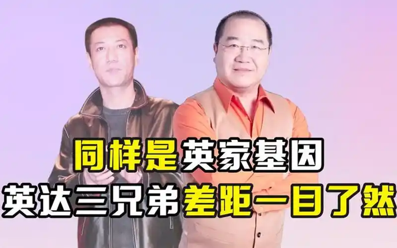 同是英家基因,把英达英壮英宁放在一起,差距立马就出来了?