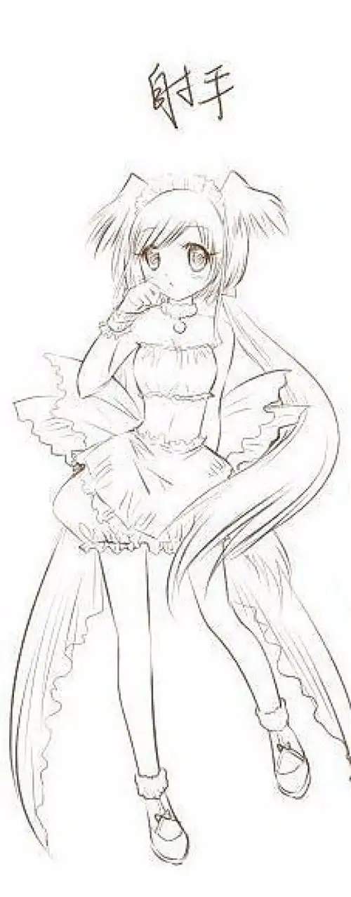 十二星座手绘少女双鱼座,小葩画12星座古风少女