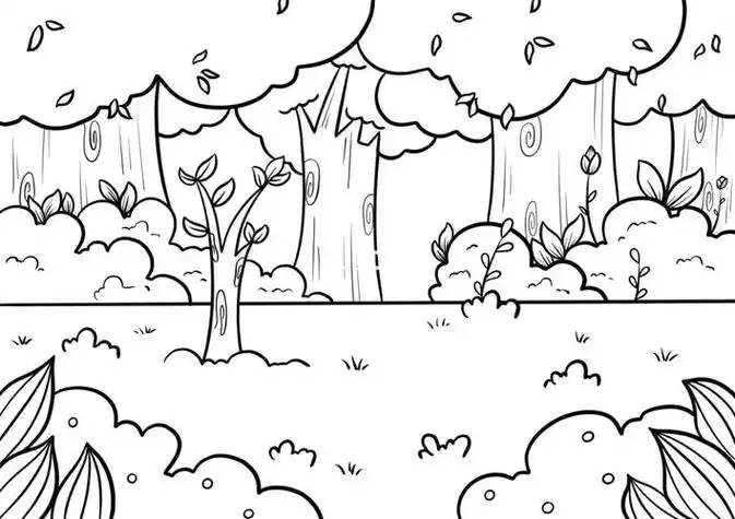 简笔画植物场景图 简笔画图片大全-普车都