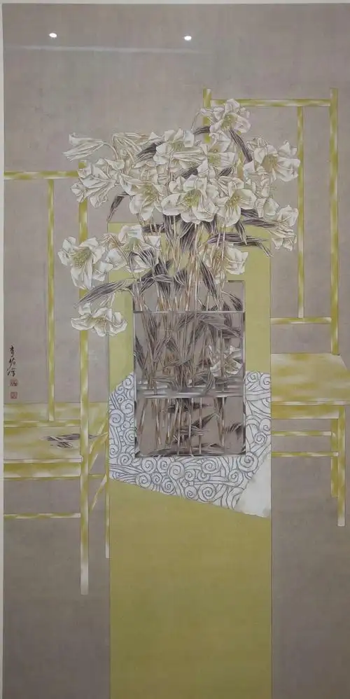 参观丹青盛会工笔画展