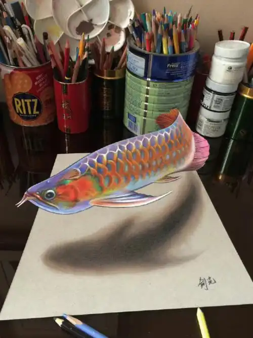 哇塞3d立体彩铅画