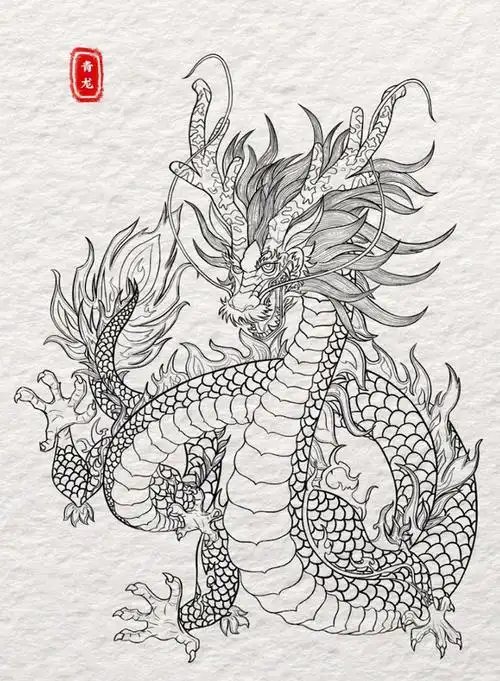 的威慑性和神秘感,代之而起的是神龙的振奋精神和中华民族的艺术传统