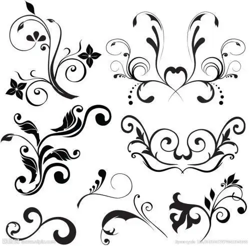 画转载线条流畅的花花草草简笔画可作刺绣图案简单图形简笔画微信头像