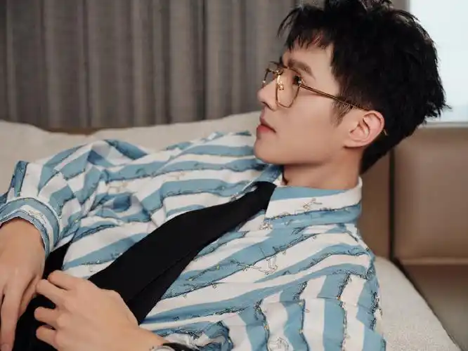 就刷到了刘昊然参加elle风尚大典的帅照条纹衬衫 西服裤 皮鞋 领带