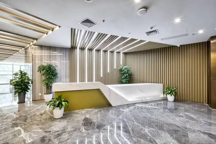 装修的时候公司前台装修设计的技巧_大厅_装饰_布局