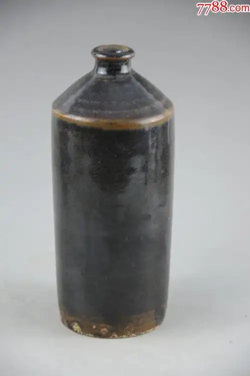 辽金黑釉梅瓶古瓷器高古磁州窑老瓷器包老包真插花古董古玩收藏品