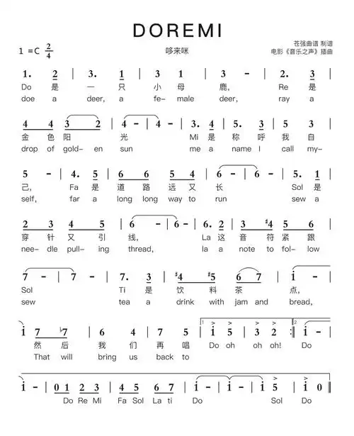 doremi简谱