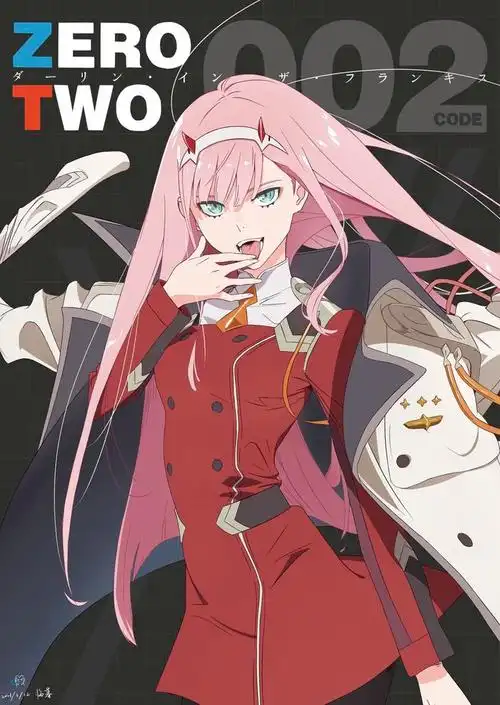 zero two插画图片壁纸