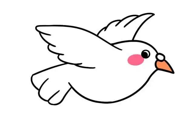 白云和鸽子简笔画
