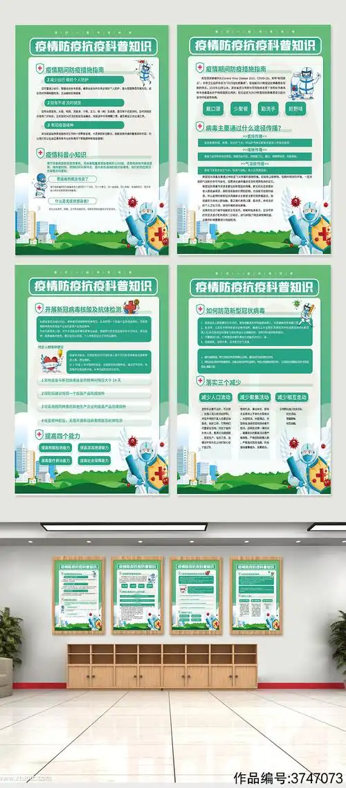 新冠疫情防疫抗疫科普知识宣传系列海报