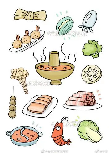 这些可爱的食物简笔画画着画着就食欲大增了问问孩子今天吃了啥