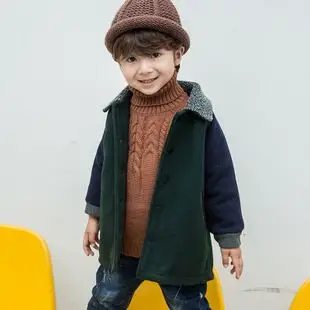 男宝宝秋冬外套3男童中长款呢子大衣4小童5儿童冬装韩版潮1-2-6岁