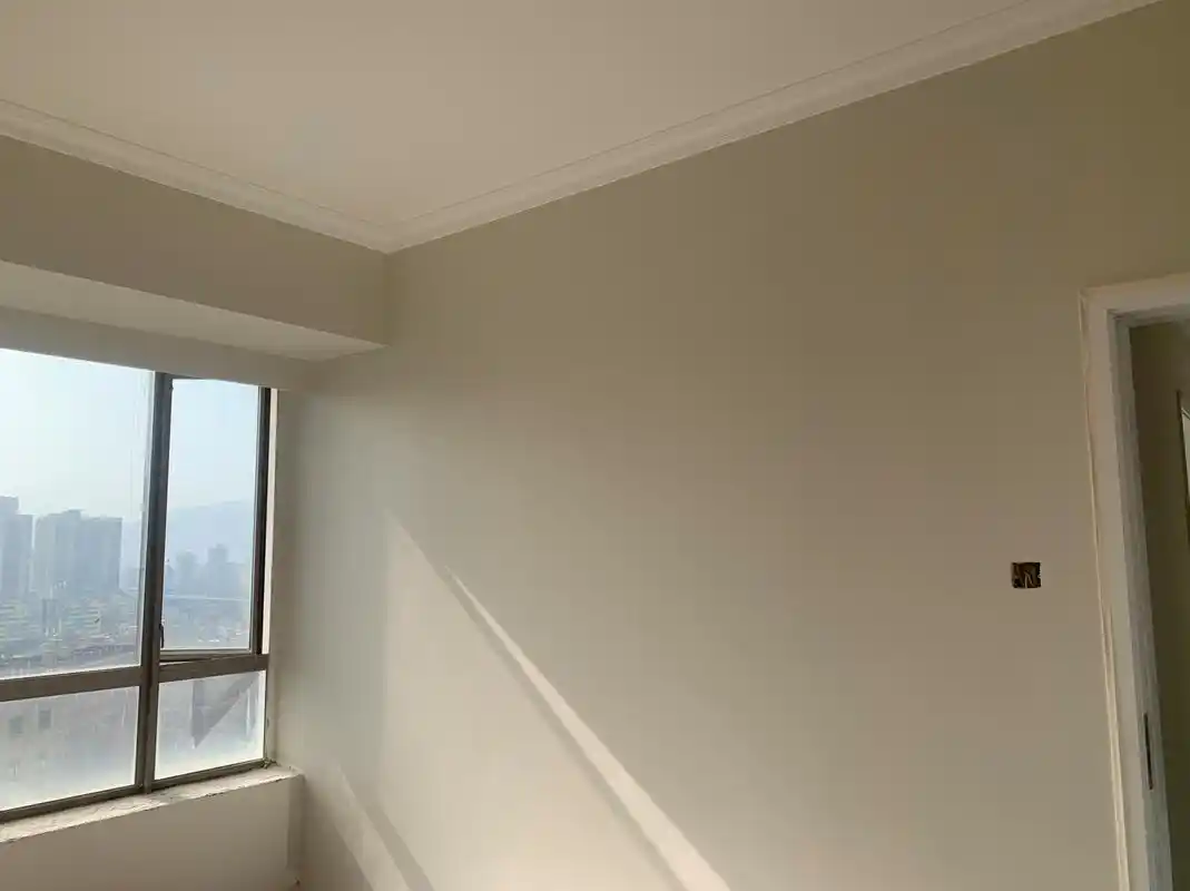 立邦乳胶漆杏子灰真的美,阳光一照进来哇塞 下午四点左右拍的,无滤镜