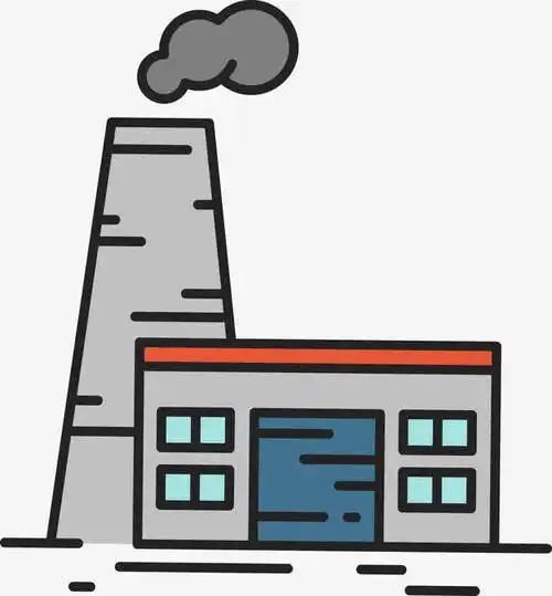 标志图标,碳排放,二氧化碳,废气,工厂,房子,卡通工厂漫画图,环保图标