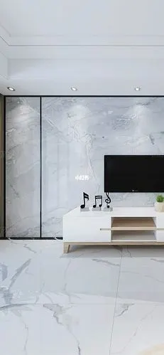 用黑钛金修边搭配岩板背景墙