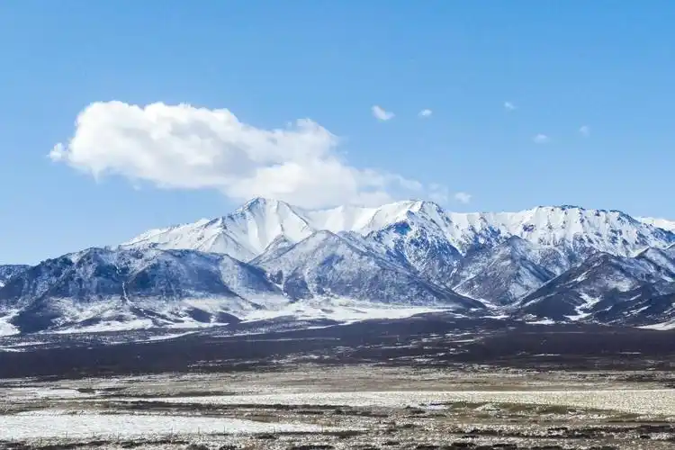 目睹祁连山雪景