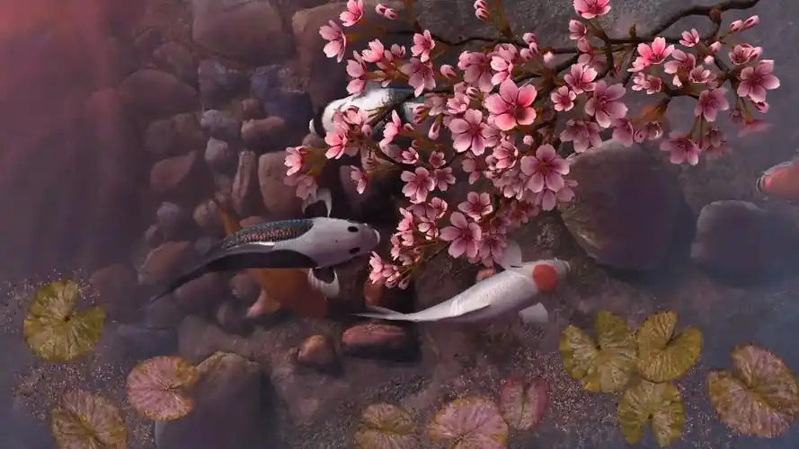 水墨中国风片头(锦鲤樱花)