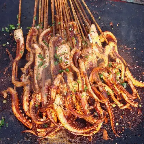 鱿鱼烧烤图片